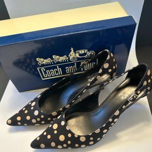 Coach and Four "EMIKO"  Polka Dot Kitten Heels